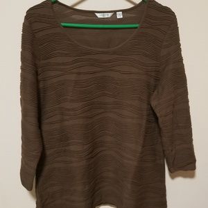 Liz Claiborne New York textured top L A226425
